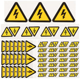 NUOBESTY 30pcs High Voltage Warning Label Decals Electrical Shock Stickers Electrical Shock Sign Adhesive Stickers